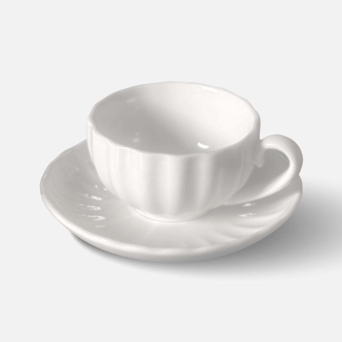 NAN GUA ceramic sugar jar with lid, featuring rounded fluted silhouette.